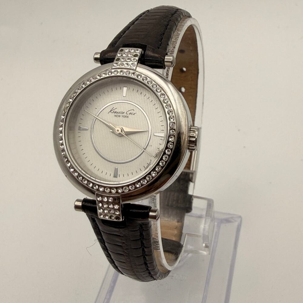 Elegant Kenneth Cole New York Women's Classic Crystal Watch Working New Battery